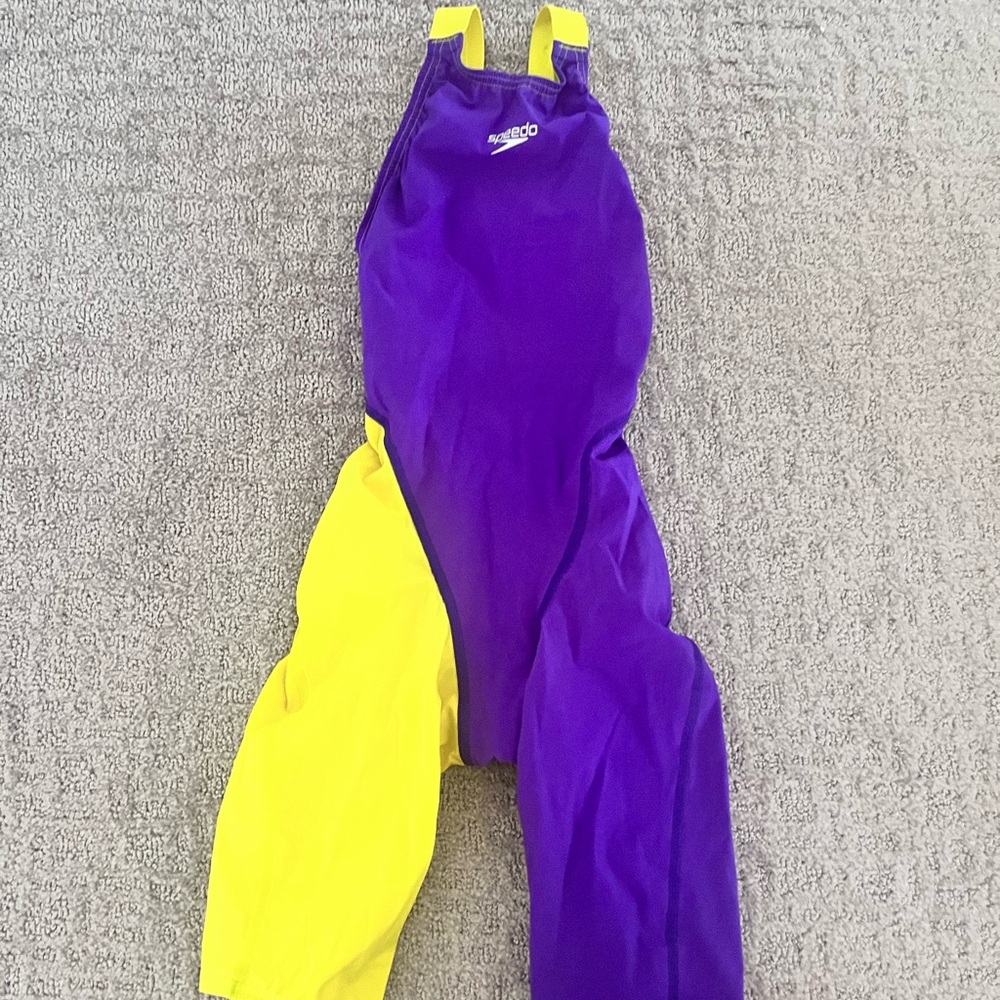 Speedo Purple and Yellow Swimsuit LZR